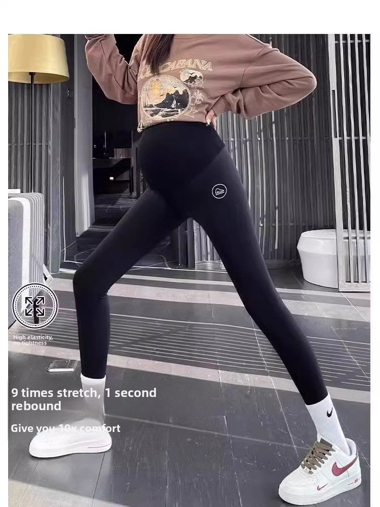 Elastische Umstands-Yogahose mit Bauchstütze