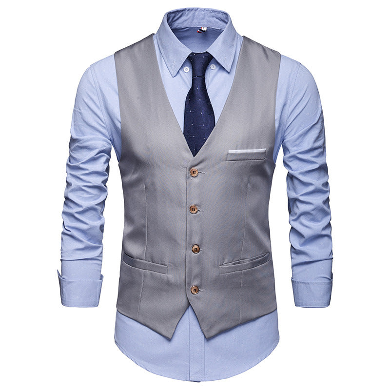 Slim-Fit-Anzugweste für Herren