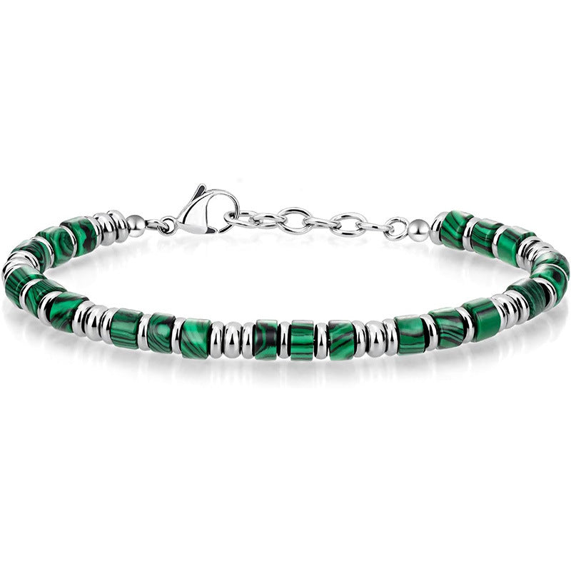 Naturstein-Perlenarmband für Herren