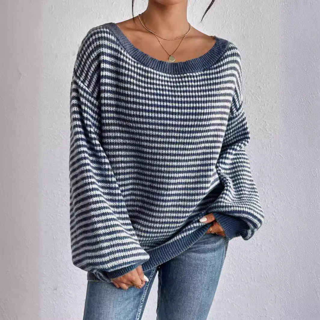 Schulterfreier Strickpullover für Damen