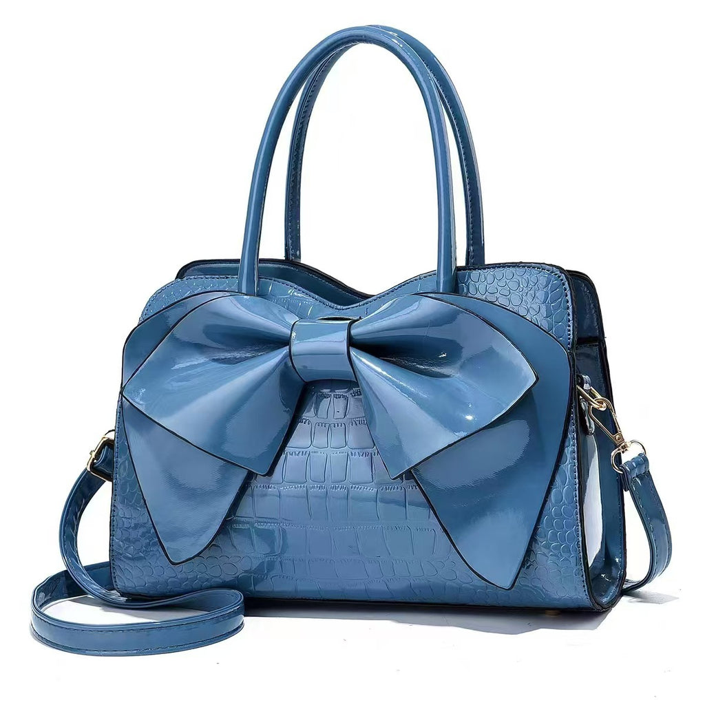 Handtasche aus Kunstleder mit Schleifendetail