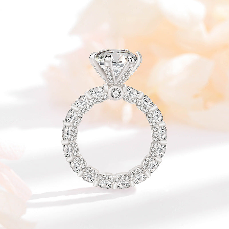 Damilla 4 Carat Moissanite Ring in 925 Sterling Silver