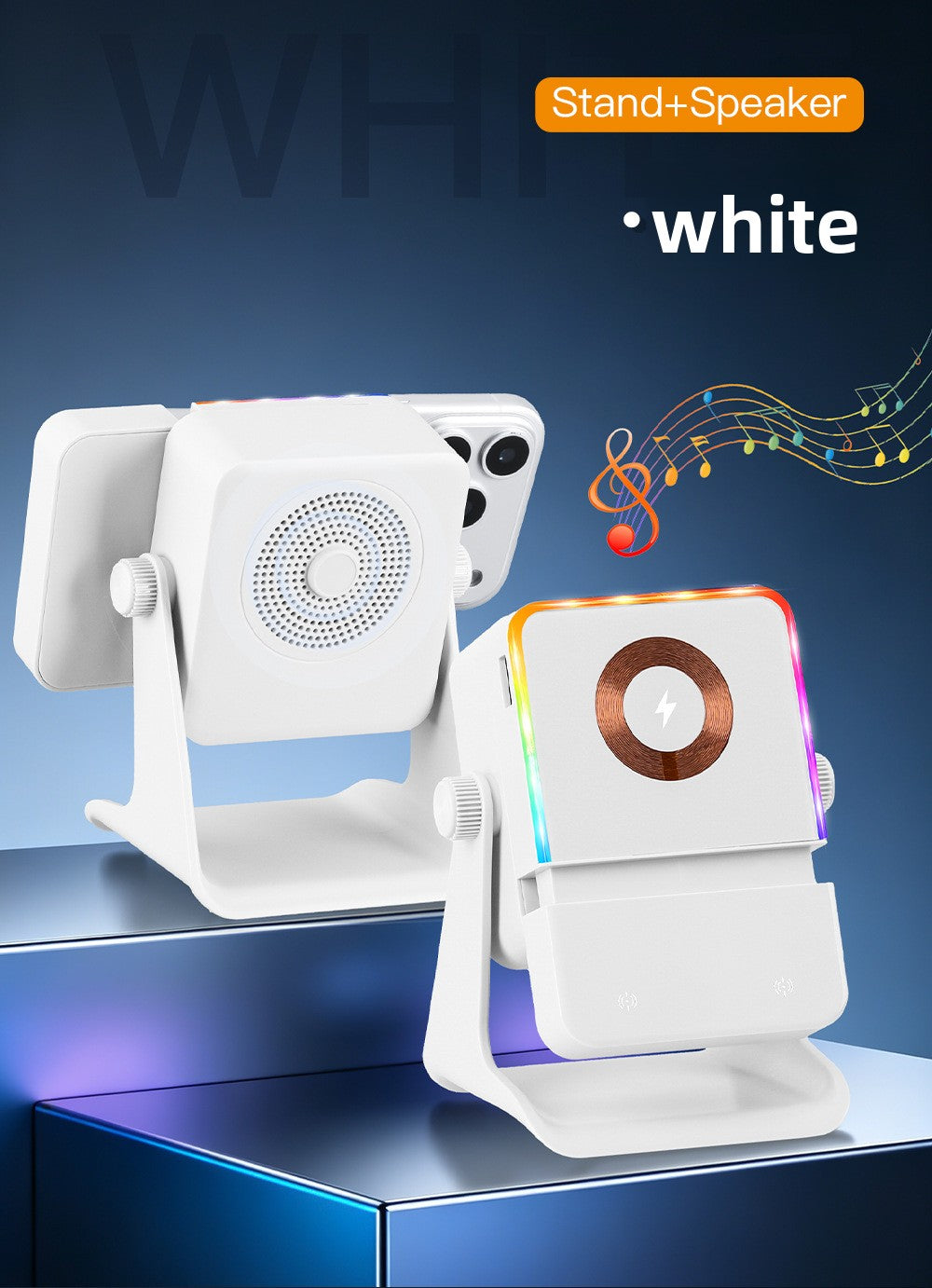 Bluetooth-Lautsprecher mit magnetischer kabelloser Ladefunktion und RGB-Licht
