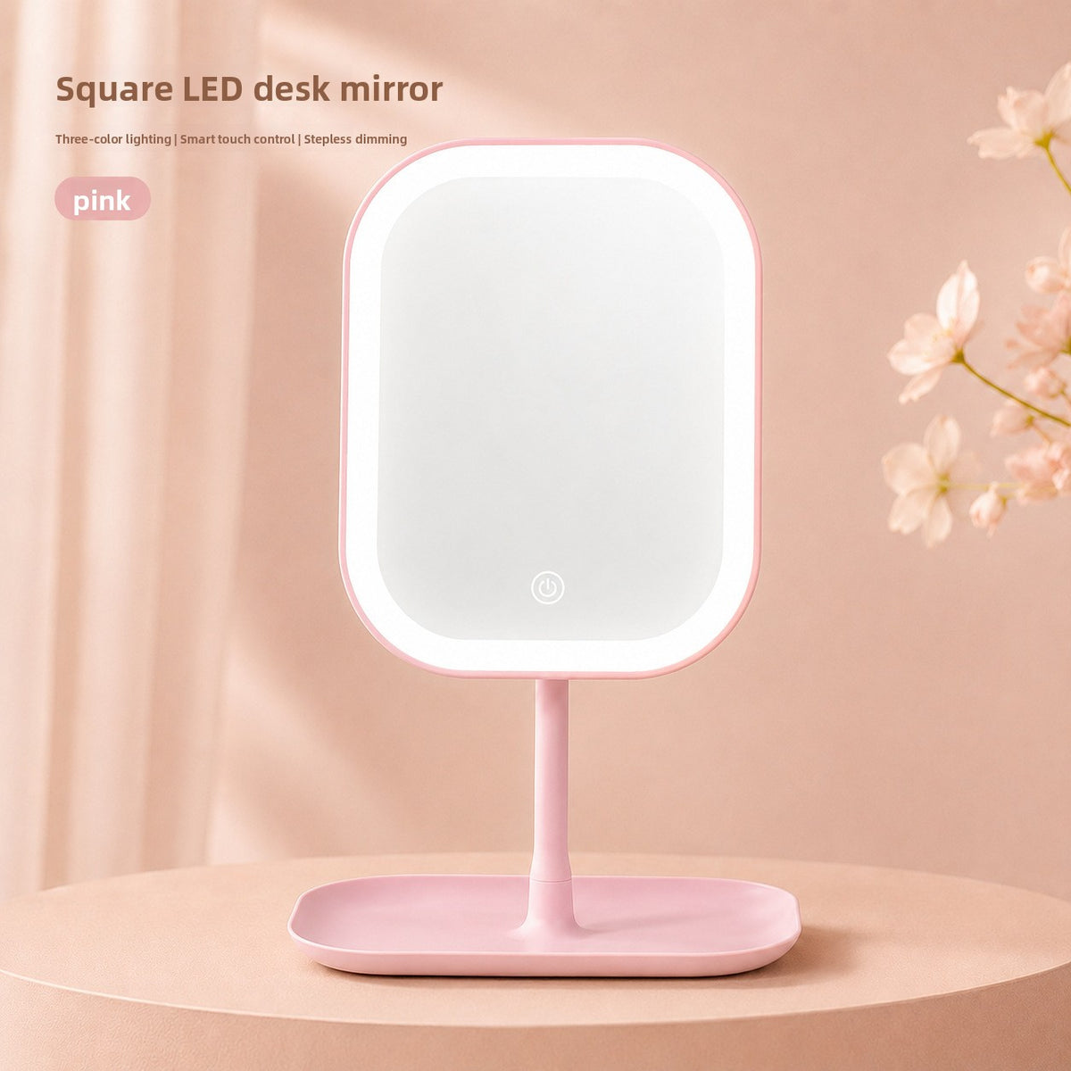 LED Desktop Smart Makeup Mirror with Lights