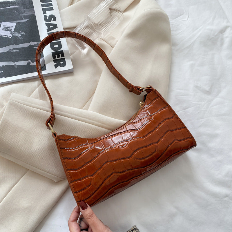 Embossed Candy-Colored Underarm Bag