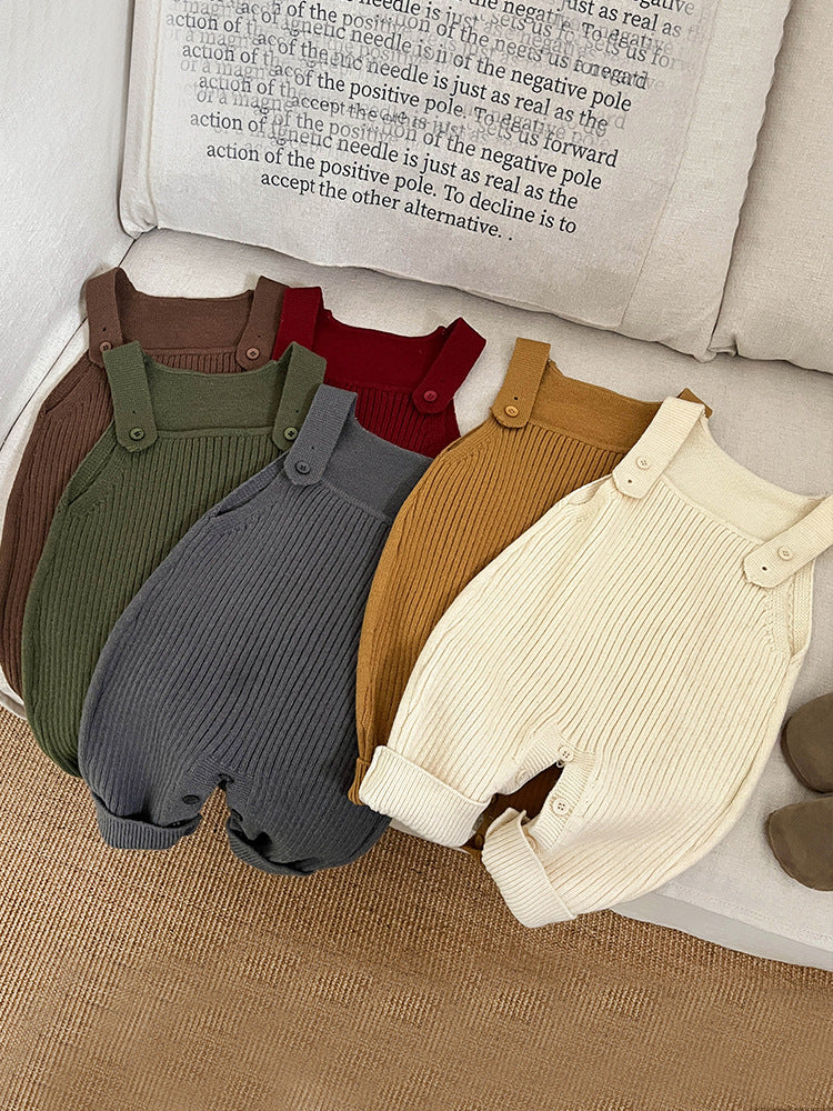 Baby-Stricklatzhose aus Viskose und Polyester