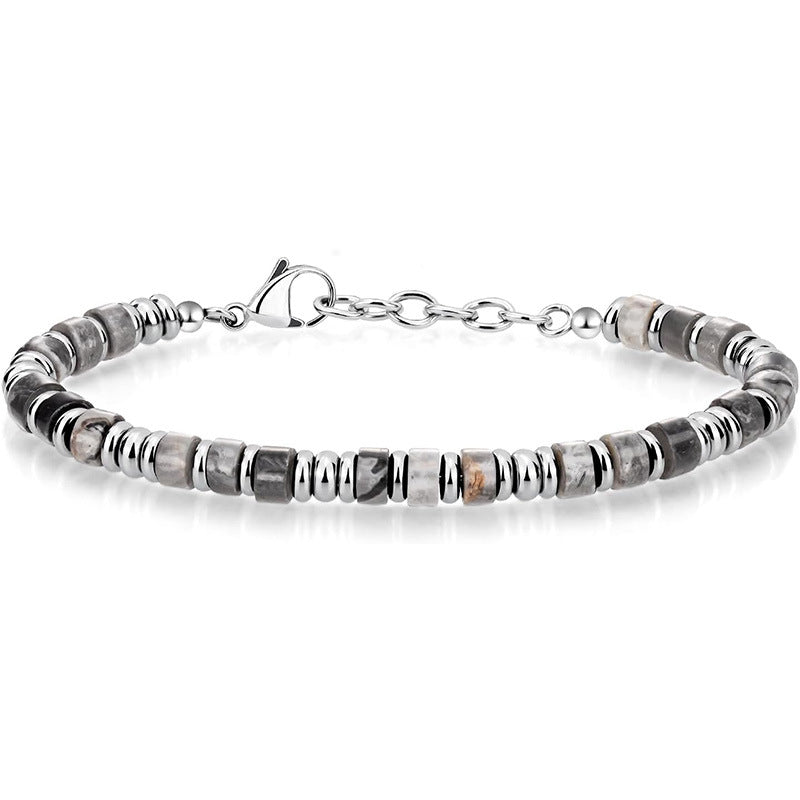 Naturstein-Perlenarmband für Herren