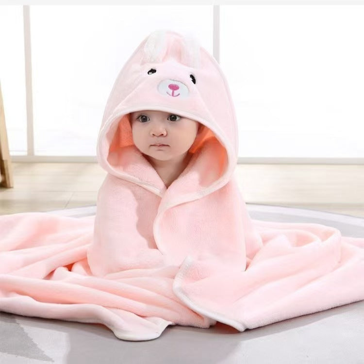 Schnelltrocknender Baby-Badeponcho mit Kapuze