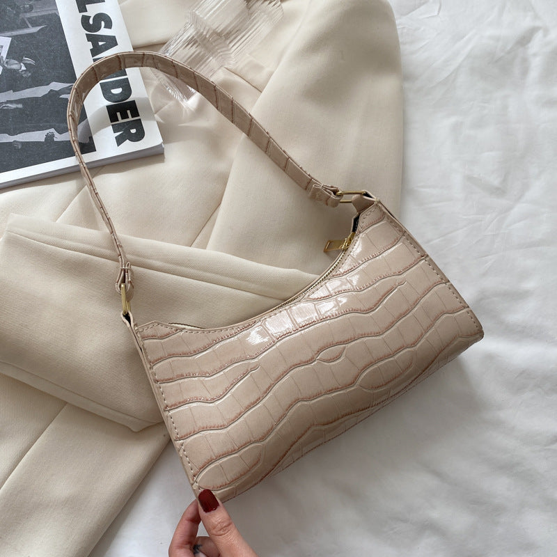 Embossed Candy-Colored Underarm Bag