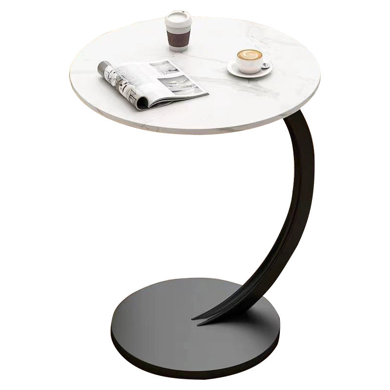 Small Coffee Table, Household Round Mini Side Table, Corner Table, Small Coffee Table, Bedside Storage Table, Solid Wood