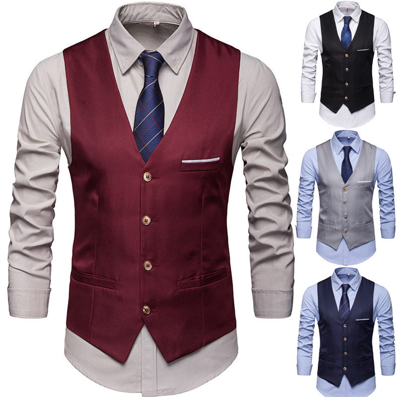 Slim-Fit-Anzugweste für Herren