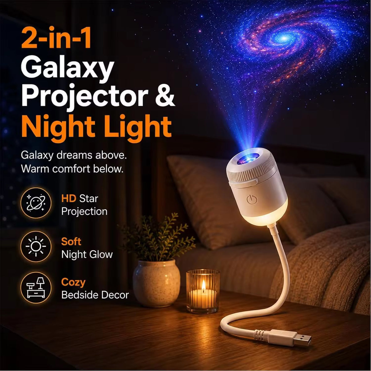 USB-Nachtlicht mit Sternenprojektion