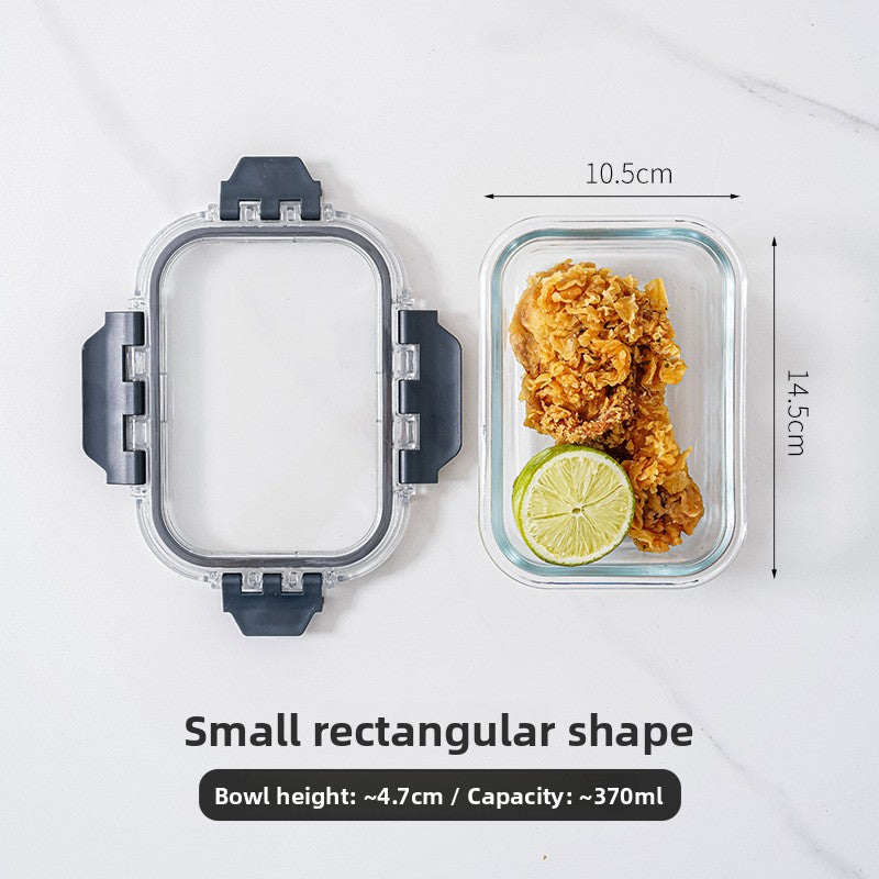 Microwave-safe glass food container