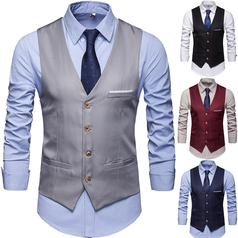 Slim-Fit-Anzugweste für Herren