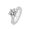 Damilla 4 Carat Moissanite Ring in 925 Sterling Silver