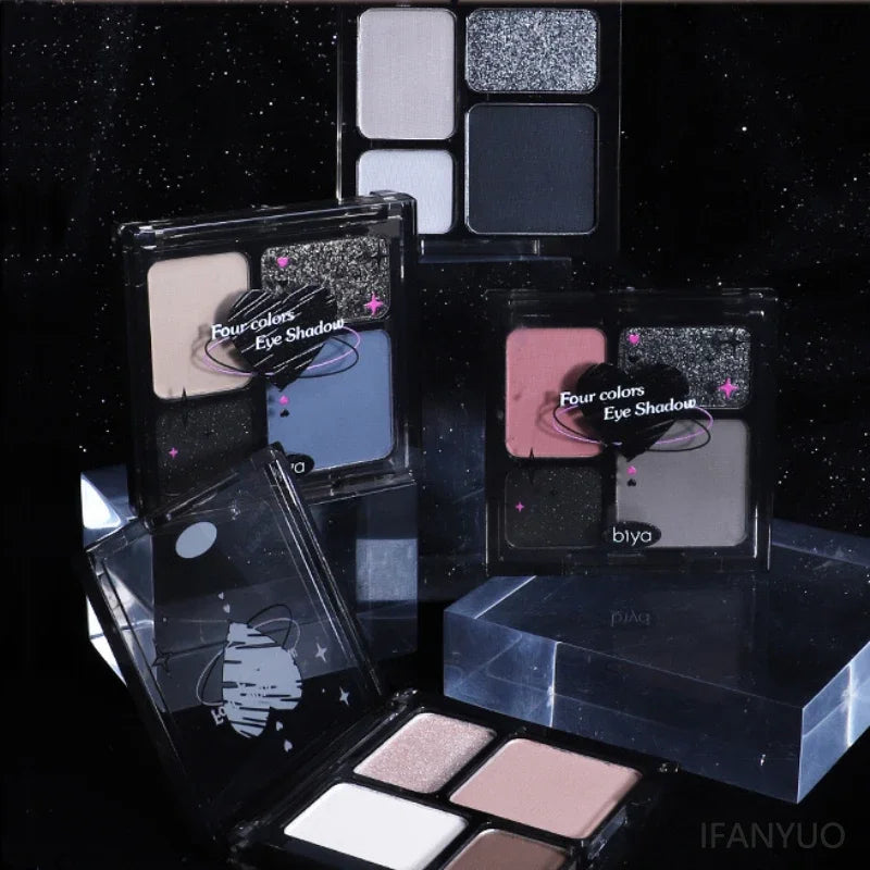 IFANYUO Lidschattenpalette mit 4 Farben für Smokey-Eye-Looks