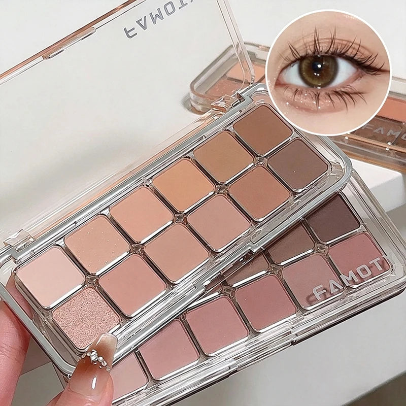 Lidschattenpalette mit 12 Farben – Matte und schimmernde Nuancen