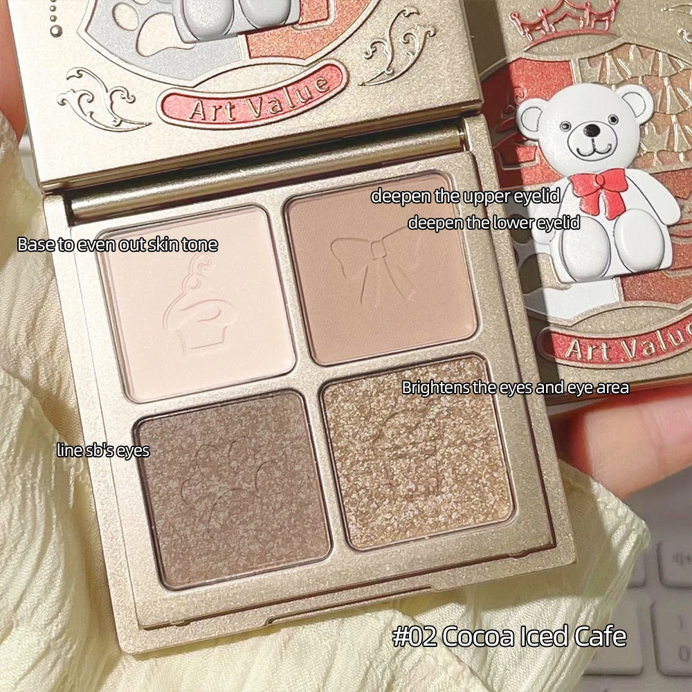 QiBest Lidschattenpalette mit 4 Farben – Modell A16