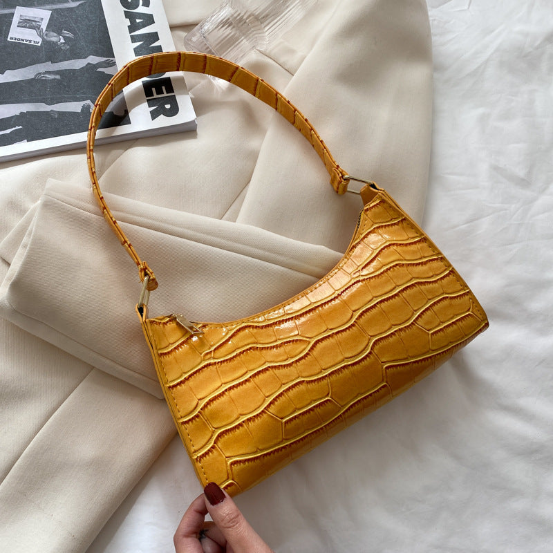 Embossed Candy-Colored Underarm Bag