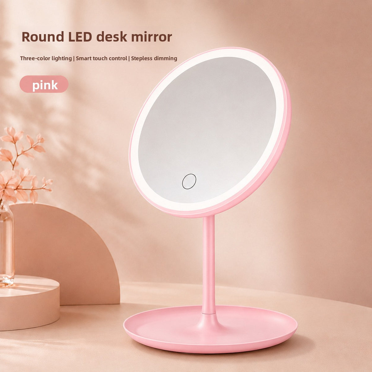 LED Desktop Smart Makeup Mirror with Lights