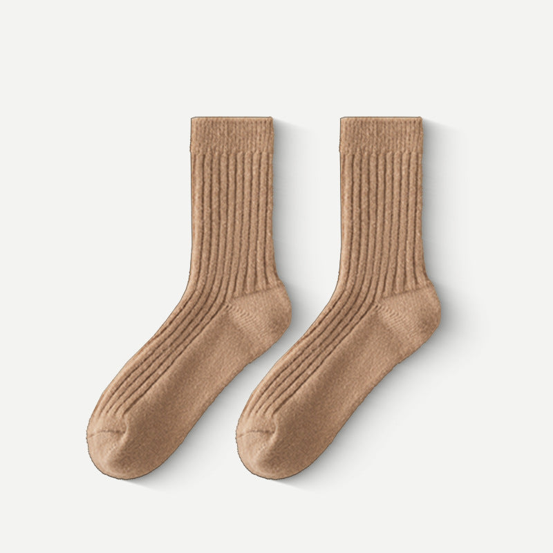 Gerippte Kindersocken aus Wollmix mit 13 % Wollanteil