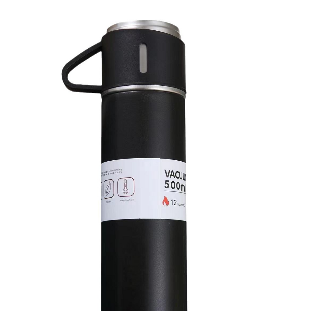 Edelstahl-Thermobecher 500 ml mit drei Deckeln und Teesieb