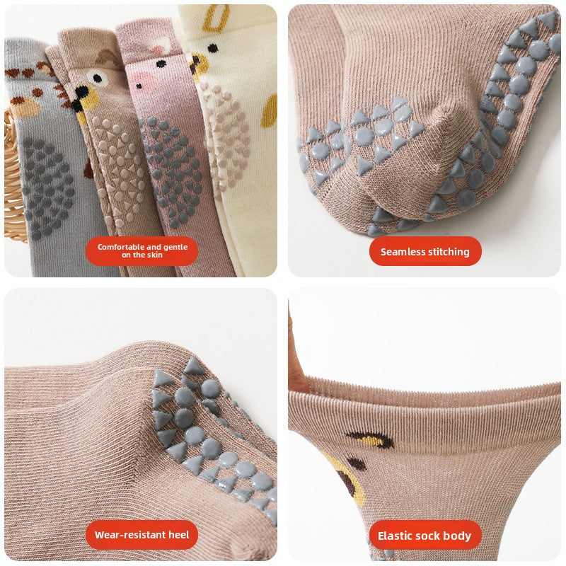 Rutschfeste Baby-Kniestrümpfe mit Kniepolstern