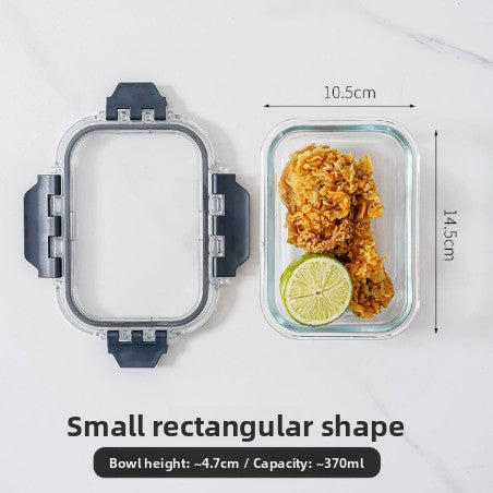 Microwave-safe glass food container