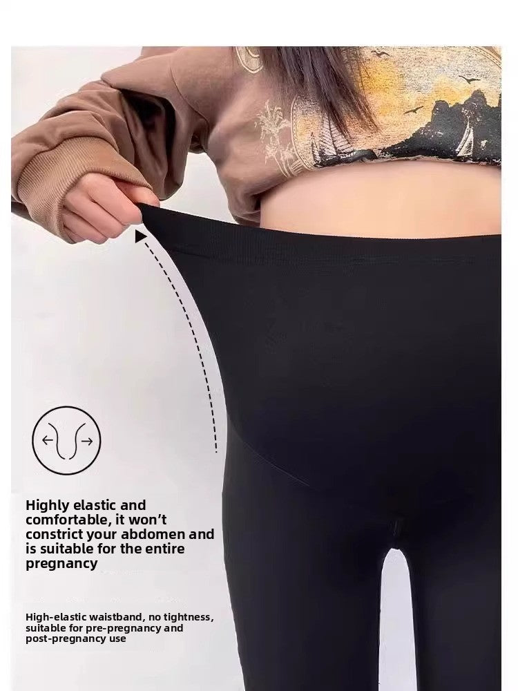 Elastische Umstands-Yogahose mit Bauchstütze
