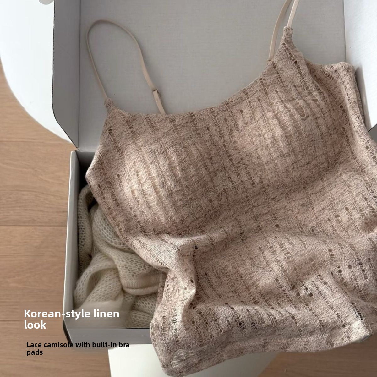 Damen-Trägertop mit Spitze und integriertem BH