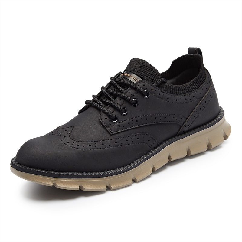 Herren-Freizeit- und Wanderschuhe mit dicker Sohle