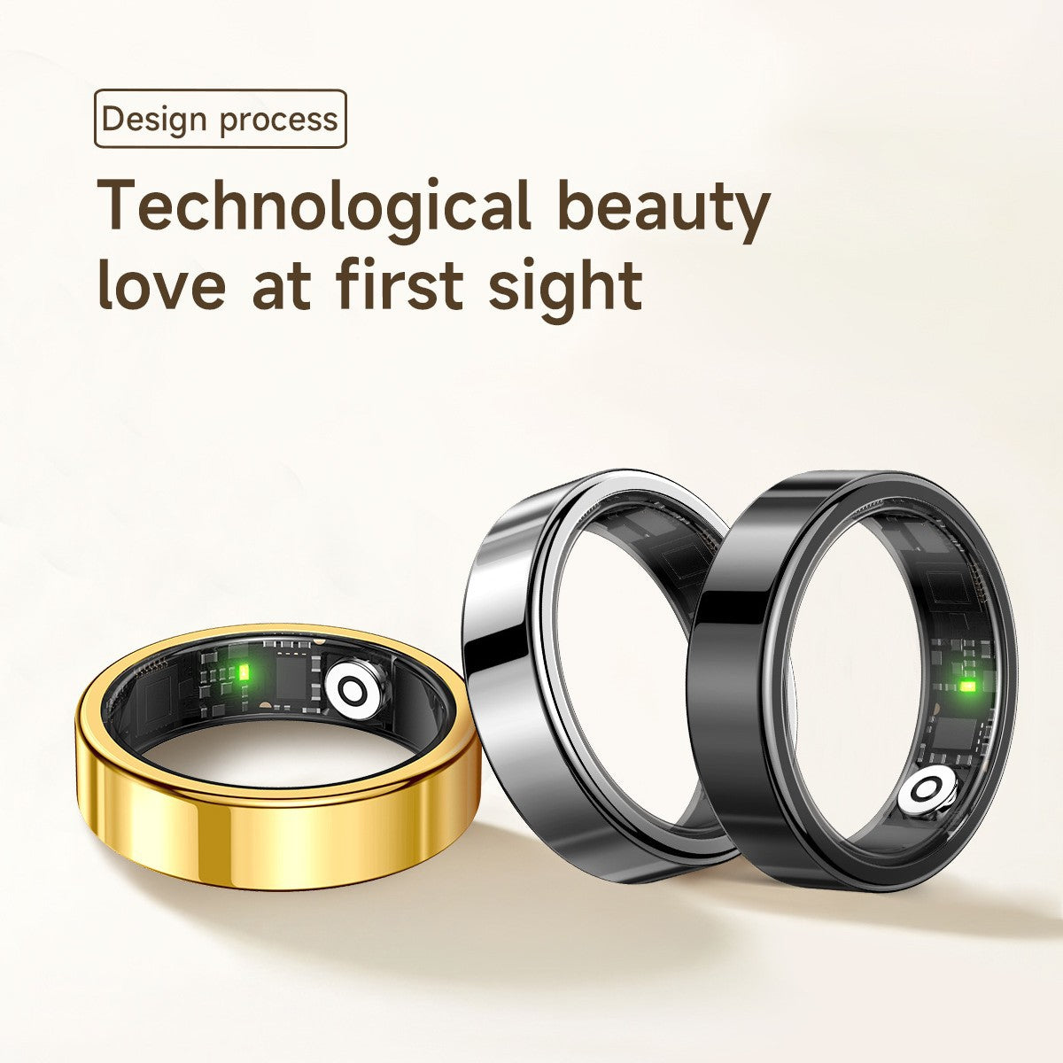Smart-Ring mit Aktivitäts- und Schlaftracking für die QRing-App