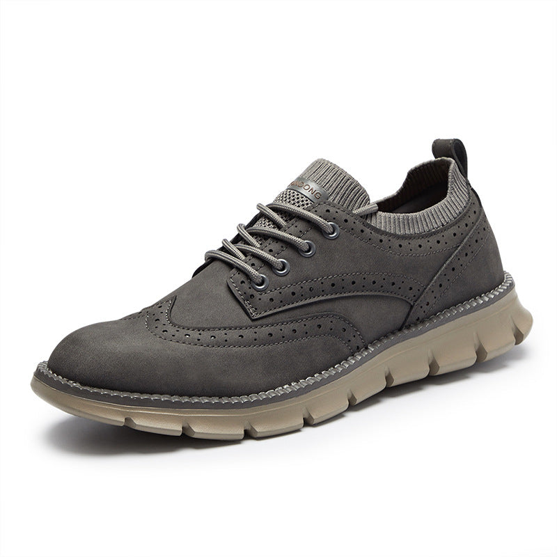 Herren-Freizeit- und Wanderschuhe mit dicker Sohle