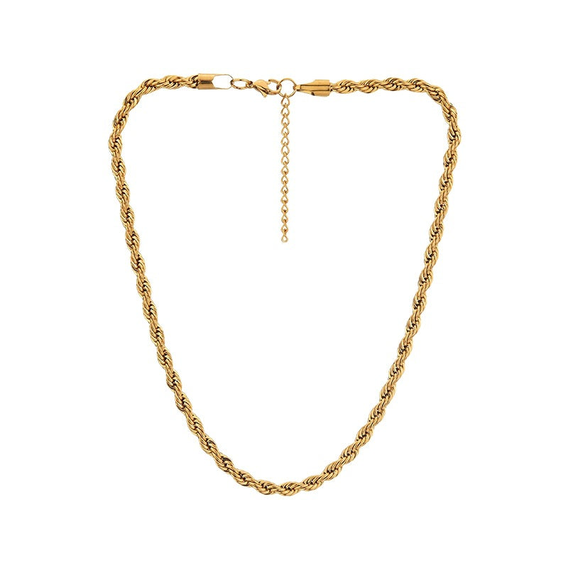 Elegant gold-colored chain necklace